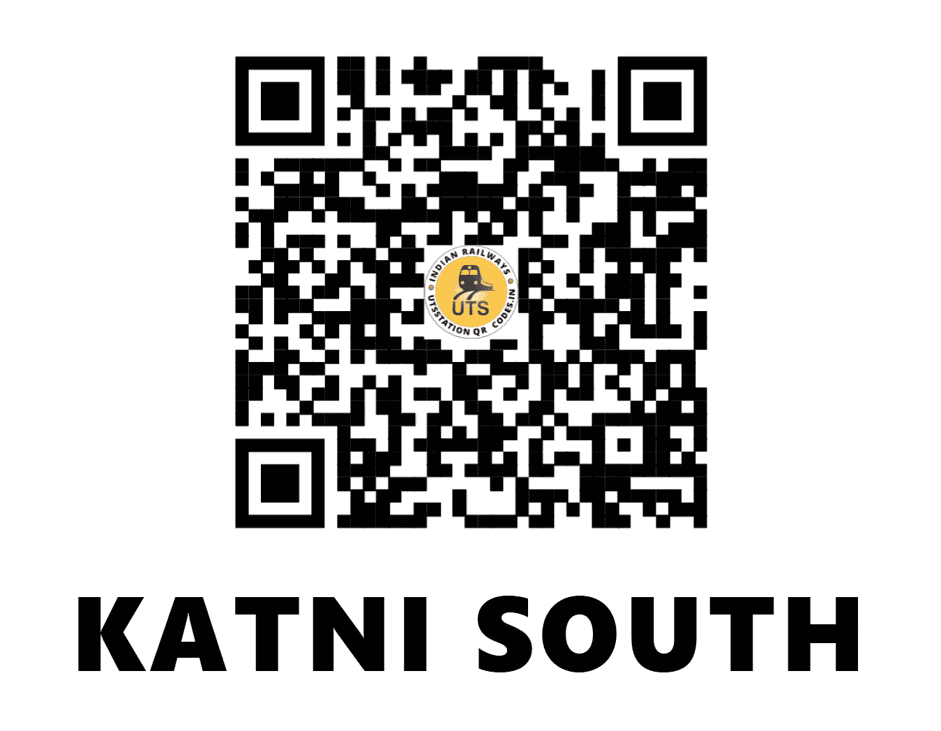 UTS QR Code for KATNI SOUTH - KTES - WC (MADHYA PRADESH)